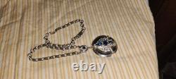 Rare Vintage Signed McClelland Barclay Art Deco Silver Plated pendant necklace
