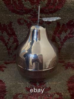 Rare Vintage silver Plated Large Pear Shaped trinket Box