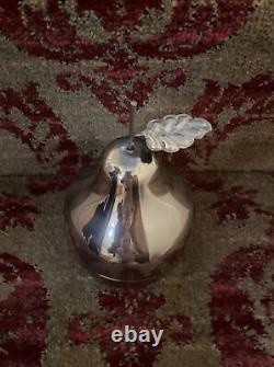 Rare Vintage silver Plated Large Pear Shaped trinket Box