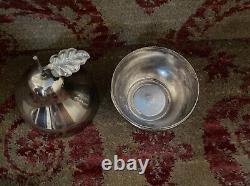 Rare Vintage silver Plated Large Pear Shaped trinket Box