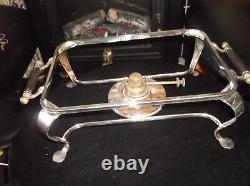 Rare William Suckling Silver Plated Warmer Stand + Aluminium Tray Top 1492