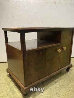 Rare vintage serving trolley with some original silver cutlery Bremer silverware