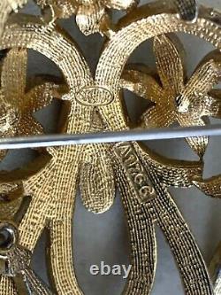 Remarkable Gold & Silver plated Vintage Designer Brooch SPHINX -Number A1766