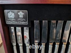 Retro Canteen Silver Plated Cutlery Arthur Price County Collection 50 Pce