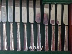Retro Canteen Silver Plated Cutlery Butlers Cavendish Design 76 Pce