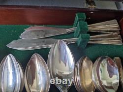 Retro Canteen Silver Plated Cutlery Butlers Cavendish Design 76 Pce