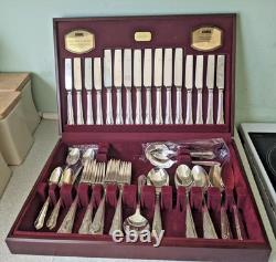 Retro Canteen Silver Plated Cutlery Viners Dubarry Classic 58 Pce Complete