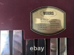 Retro Canteen Silver Plated Cutlery Viners Dubarry Classic 58 Pce Complete