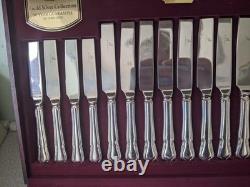 Retro Canteen Silver Plated Cutlery Viners Dubarry Classic 58 Pce Complete
