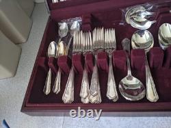 Retro Canteen Silver Plated Cutlery Viners Dubarry Classic 58 Pce Complete