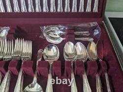 Retro Canteen Silver Plated Cutlery Viners Dubarry Classic 58 Pce Complete