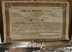 Rogers LA VIGNE 12pc. Flatware in Original Case with Certificate Silverplate 1908