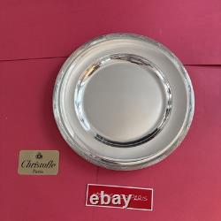 Round Plate Christofle Rubans 35CM Very Good Condition Silver Plated Metal