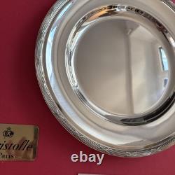 Round Plate Christofle Rubans 35CM Very Good Condition Silver Plated Metal
