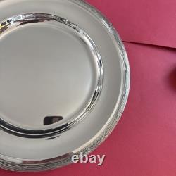 Round Plate Christofle Rubans 35CM Very Good Condition Silver Plated Metal