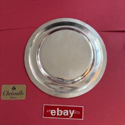 Round Plate Christofle Rubans 35CM Very Good Condition Silver Plated Metal