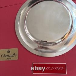 Round Plate Christofle Rubans 35CM Very Good Condition Silver Plated Metal