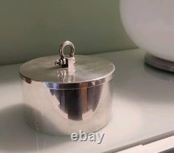 Round Silver Metal Box From The 1960s/70s Hallmarked Silversmith S. D To Identify