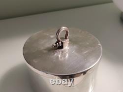 Round Silver Metal Box From The 1960s/70s Hallmarked Silversmith S. D To Identify