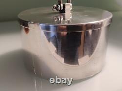 Round Silver Metal Box From The 1960s/70s Hallmarked Silversmith S. D To Identify