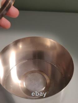 Round Silver Metal Box From The 1960s/70s Hallmarked Silversmith S. D To Identify