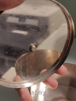 Round Silver Metal Box From The 1960s/70s Hallmarked Silversmith S. D To Identify