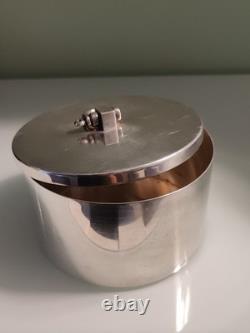 Round Silver Metal Box From The 1960s/70s Hallmarked Silversmith S. D To Identify