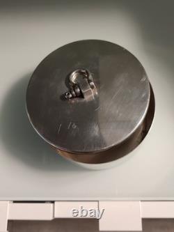 Round Silver Metal Box From The 1960s/70s Hallmarked Silversmith S. D To Identify