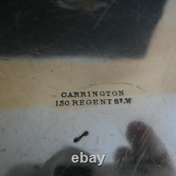 Round Silver Metal Plate CARRINGTON 130 REGENT ST London England N5671