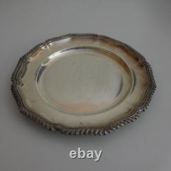 Round Silver Metal Plate CARRINGTON 130 REGENT ST London England N5671