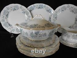 Royal Albert Silver Maple Bone China 15 Piece Dinner Set Plates Tureen Gravy B