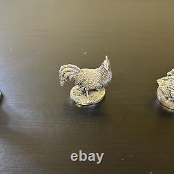 Royal Hampshire Art Foundry Silver Plated Bird Sculpture Figurines Bundle X10