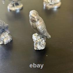 Royal Hampshire Art Foundry Silver Plated Bird Sculpture Figurines Bundle X10