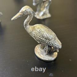 Royal Hampshire Art Foundry Silver Plated Bird Sculpture Figurines Bundle X10