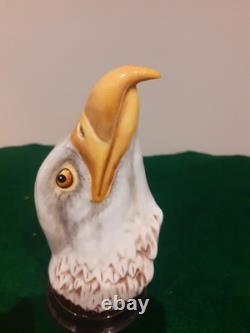 Royale Stratford Bald Eagle Head Stirrup Cup Silver Plate Bevel with COA