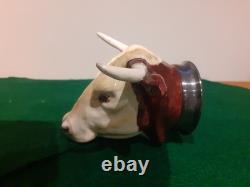 Royale Stratford Bulls Head Stirrup Cup Silver Plate Bevel