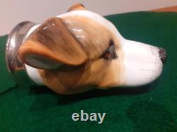 Royale Stratford Jack Russell Head Stirrup Cup Silver Plate Bevel with COA