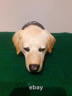 Royale Stratford Labrador Head Stirrup Cup Silver Plate Bevel