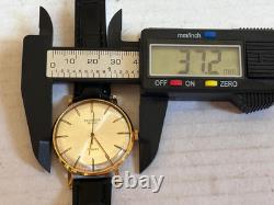 SEKONDA De Luxe Vintage 1970's Men's Manual Gold Dress Watch + Original Box