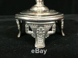 SIGNED PAIRPOINT SILVER PLATED BUD VASE OR MATCH HOLDER With GLASS INSERT C 1885