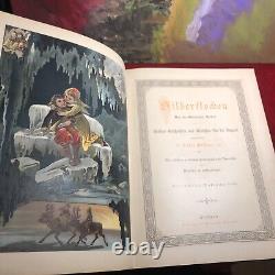 SILBERFLOCKEN (SILVER FLAKES) Rare 1884 German FAIRY TALES Chromolithographs HC