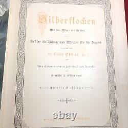 SILBERFLOCKEN (SILVER FLAKES) Rare 1884 German FAIRY TALES Chromolithographs HC