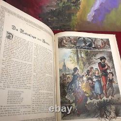 SILBERFLOCKEN (SILVER FLAKES) Rare 1884 German FAIRY TALES Chromolithographs HC