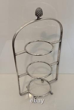 SILVER PLATED THREE TIER CAKE STAND Gainsborough of Birmingham 1950s