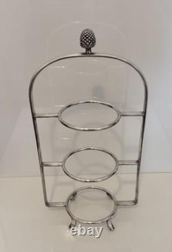 SILVER PLATED THREE TIER CAKE STAND Gainsborough of Birmingham 1950s