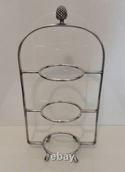 SILVER PLATED THREE TIER CAKE STAND Gainsborough of Birmingham 1950s