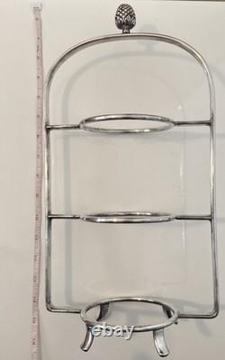 SILVER PLATED THREE TIER CAKE STAND Gainsborough of Birmingham 1950s