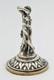 SMALL ANTIQUE SILVER PLATED BRONZE CLASSICAL MALE FIGURINE / STATUE c1900