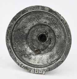 SMALL ANTIQUE SILVER PLATED BRONZE CLASSICAL MALE FIGURINE / STATUE c1900