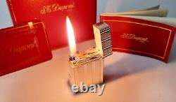 S. T Dupont Lighter Line 1 Original Silver Plated Vintage 1980s RARE